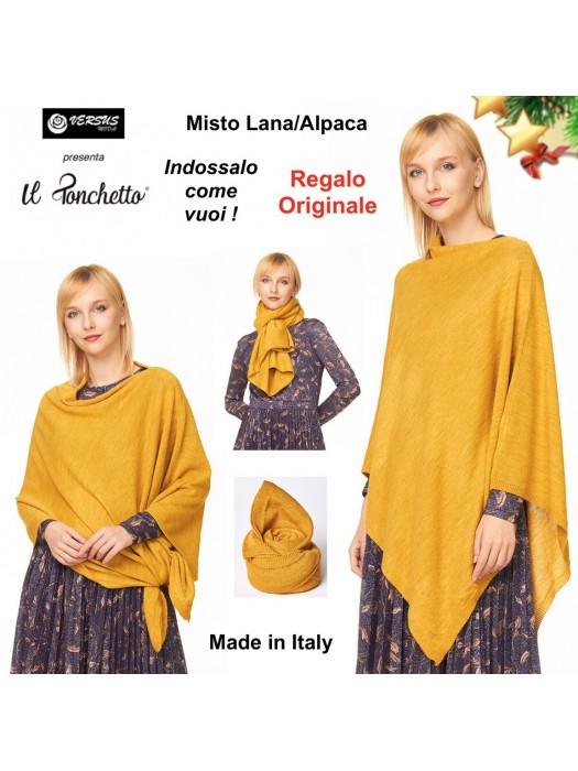 Il Ponchetto Coprispalle Donna Multifunzione Woman Poncho Cape CC-PONC21-077